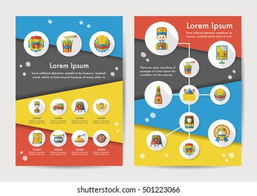 Restaurant icons set with long shadow,eps10