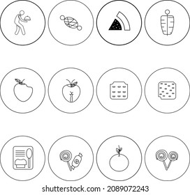 Restaurant icons set on white background. Vector illustration
