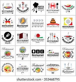 Restaurant Icons Set: Vector Illustration, Graphic Design. Collection Of Colorful Icons. For Web, Websites, Print, Presentation Templates, Mobile Applications And Promotional Materials