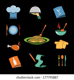 Restaurant Icons Set  for web