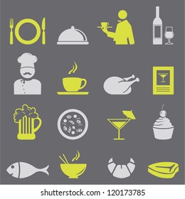 Restaurant icons set.Vector