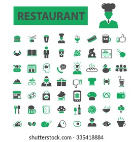 Restaurant  icons, signs vector concept set for infographics, mobile, website, application
