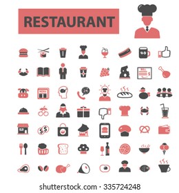 Restaurant  icons, signs vector concept set for infographics, mobile, website, application
