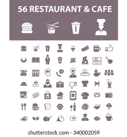 Restaurant  icons, signs vector concept set for infographics, mobile, website, application
