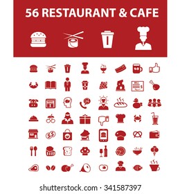 Restaurant  icons, signs vector concept set for infographics, mobile, website, application
