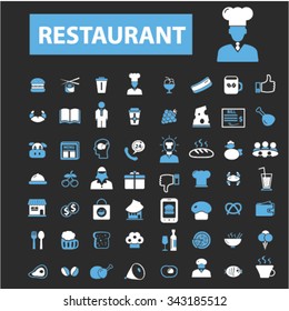 Restaurant  icons, signs vector concept set for infographics, mobile, website, application
