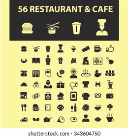 Restaurant  icons, signs vector concept set for infographics, mobile, website, application
