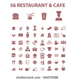 Restaurant  icons, signs vector concept set for infographics, mobile, website, application
