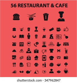 Restaurant  icons, signs vector concept set for infographics, mobile, website, application