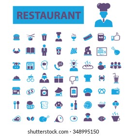 Restaurant  icons, signs vector concept set for infographics, mobile, website, application
