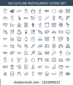restaurant icons. Trendy 100 restaurant icons. Contain icons such as pizza, spoon and fork, restaurant table, hat and bow, reserved, wine glass. restaurant icon for web and mobile.