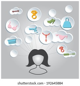 restaurant icons, vector
