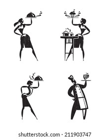Restaurant icons. Vector format