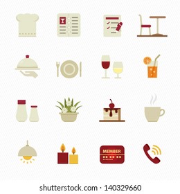 Restaurant icons with White Background