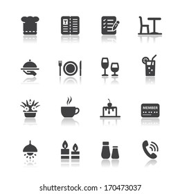 Restaurant icons with White Background