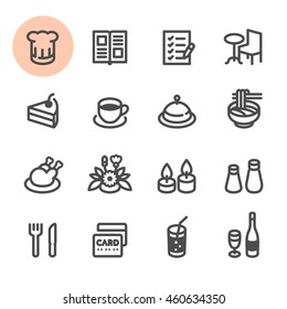 Restaurant icons with White Background 