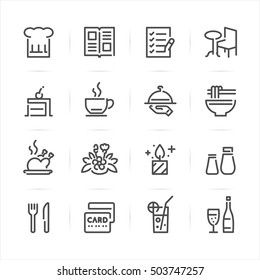 Restaurant icons with White Background 