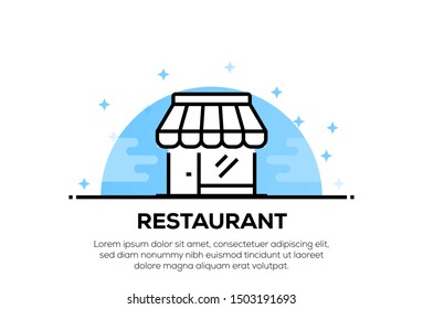 RESTAURANT AND ILLUSTRATION ICON CONCEPT