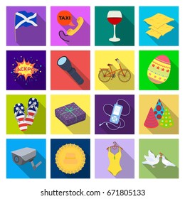 restaurant, industry, textiles and other web icon in flat style., wedding, restaurant, industry, icons in set collection.