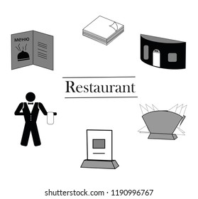 a restaurant. infographics.