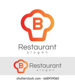 restaurant initial Letter B Logo design