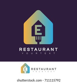 restaurant initial Letter E Logo design