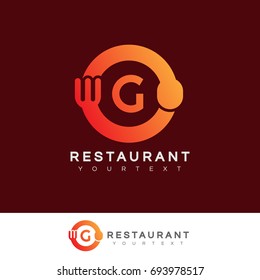 restaurant initial Letter G Logo design