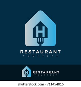 restaurant initial Letter H Logo design