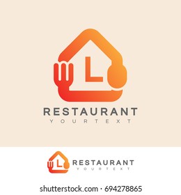 restaurant initial Letter L Logo design