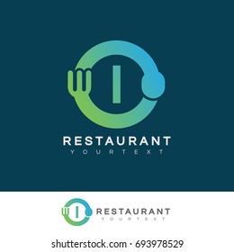 restaurant initial Letter I Logo design