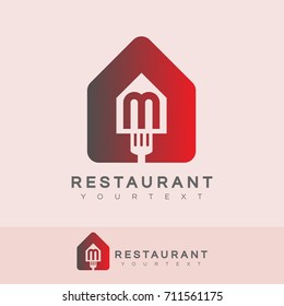 restaurant initial Letter M Logo design