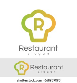 restaurant initial Letter R Logo design