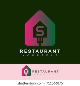 restaurant initial Letter S Logo design