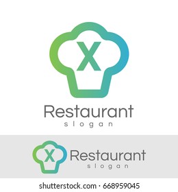restaurant initial Letter X Logo design
