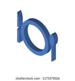 Restaurant isometric left top view 3D icon