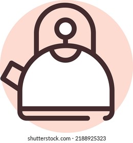 Calentador, ilustración, vector sobre fondo blanco.