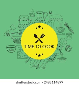A restaurant Kitchen Background Poster