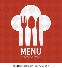 Restaurant and kitchen dishware design with icons, vector illustration graphic