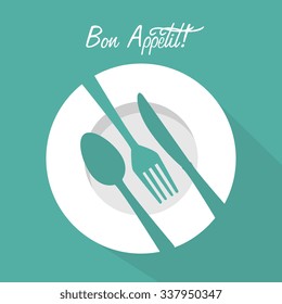 Restaurant and kitchen dishware design with icons, vector illustration graphic