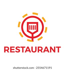 restaurant kitchen flat minimalist logo design