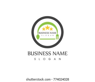 Restaurant kitchen logo design template