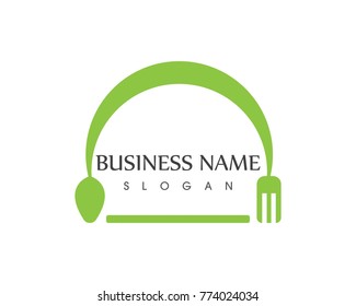 Restaurant kitchen logo design template