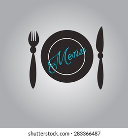 restaurant. knife, plate, fork