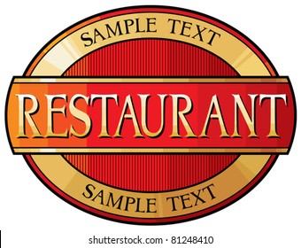 restaurant label design
