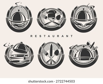 Restaurant label and icon set. Collection icon restaurant. Vector