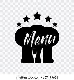 Restaurant label on a transparent background