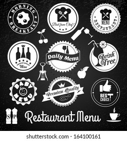 Restaurant label set