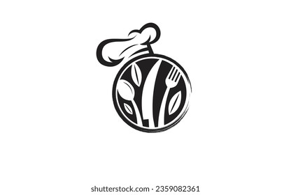 Restaurant Labels Set logo with spoon and fork icon. Menu design. Vector Illustration.
