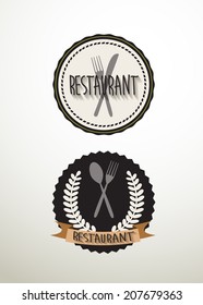 Restaurant labels vector ,Eps 10