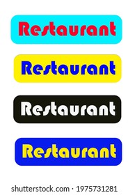 Restaurant Letter in Square Frame Box